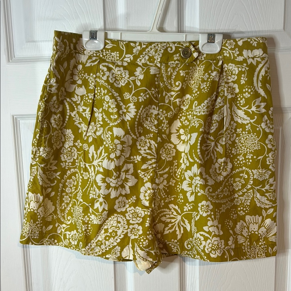 NWT Anthropologie “Maeve” pleated poplin shorts size 14 - Picture 2 of 15